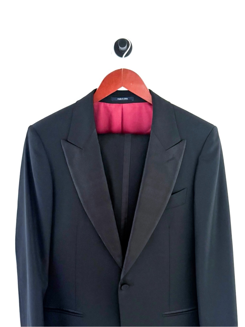 Suitsupply New Verona Men's Black Satin Lapel Tuxedo Suit Jacket Pants 38R - Picture 4 of 16